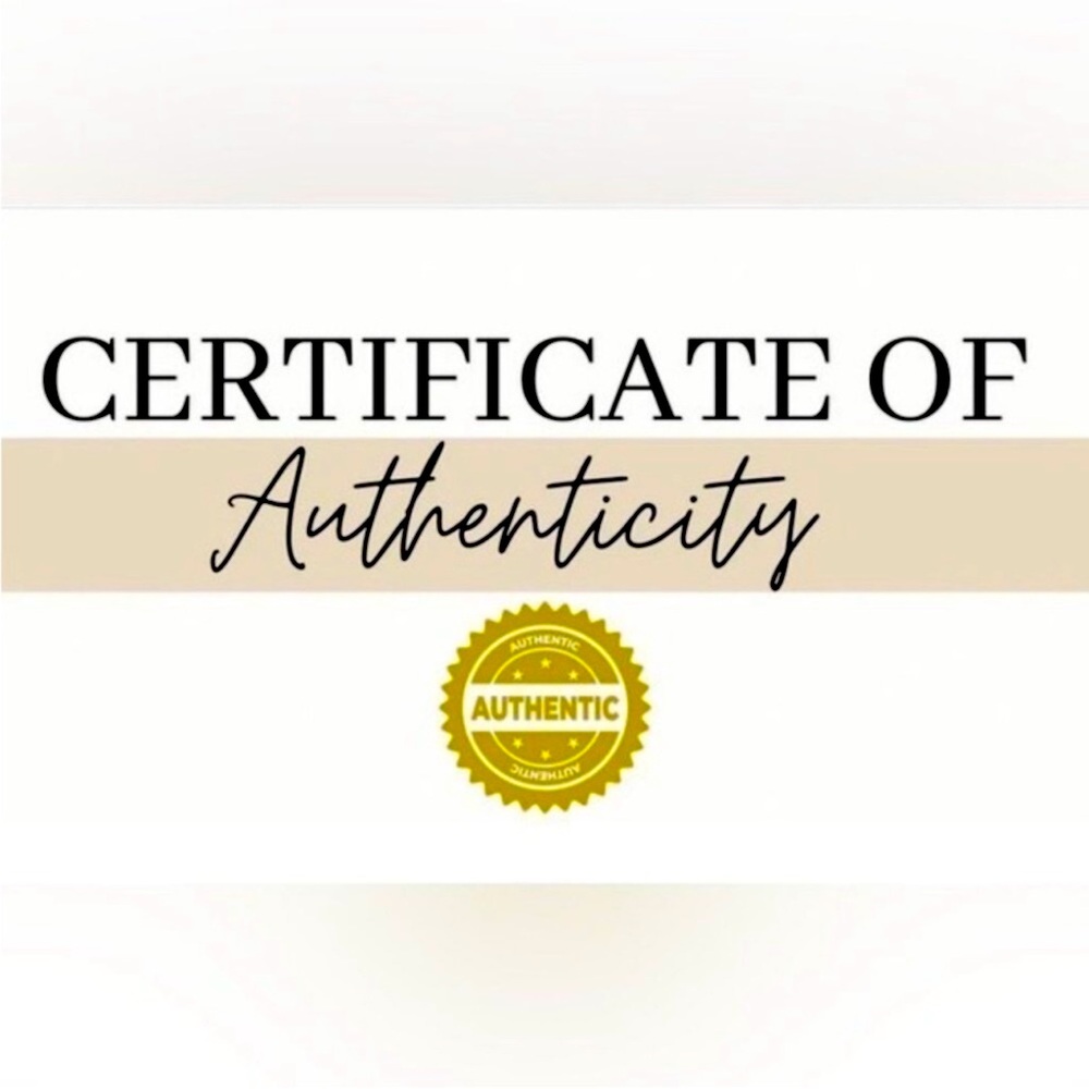 Certificate of Authenticity with purchase